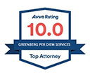 Avvo Rating 10.0 | Greenberg Per Diem Services | Top Attorney